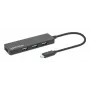 Dock/hub Manhattan USB-C, porte (4): USB-A (x4), 5 Gbps (USB 3.2 Gen1 noto anche come USB 3.0), alimentato via USB (nessun alimentatore esterno necessario), equivalente a HB30CM4AB
