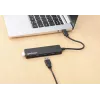 Dock/hub Manhattan USB-C, porte (4): USB-A (x4), 5 Gbps (USB 3.2 Gen1 noto anche come USB 3.0), alimentato via USB (nessun alimentatore esterno necessario), equivalente a HB30CM4AB