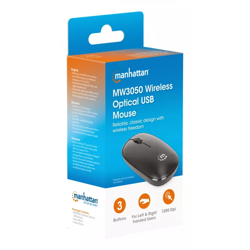 Mouse ottico wireless Manhattan MW3050 USB