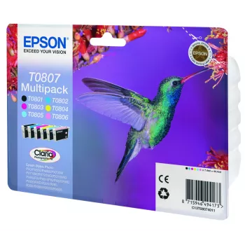 Epson Hummingbird multipack 6 colori T0807 Claria Photographic Ink