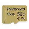 Scheda micro SDHC TRANSCEND 500s 16 GB UHS-I U3 MLC con adattatore