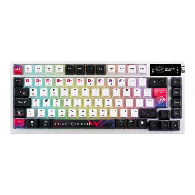 Tastiera ASUS ROG Azoth X Gaming USB + RF Wireless + Bluetooth QWERTZ bianca