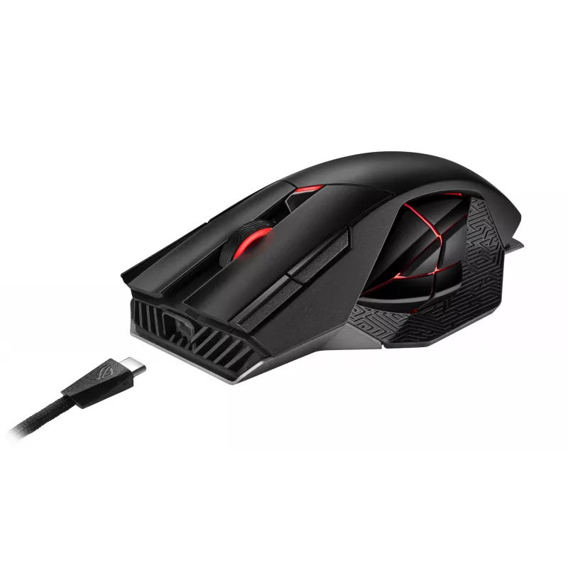 Mouse ASUS ROG Spatha X Gaming per destrorsi RF Wireless + USB Type-C ottico 19000 DPI
