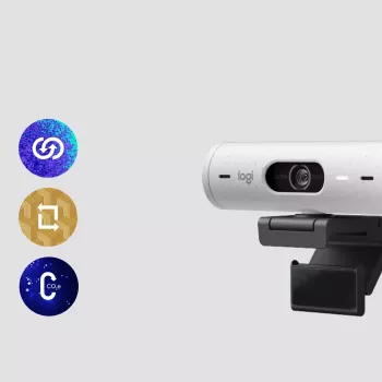 Webcam Logitech Brio 500 Full HD 4MP USB-C bianco