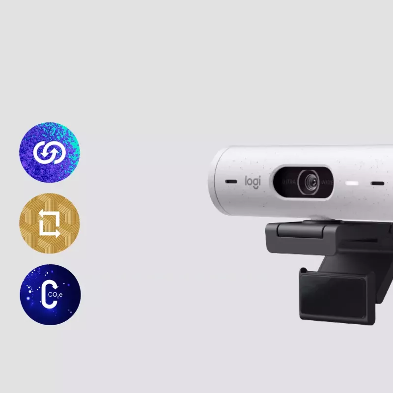 Webcam Logitech Brio 500 Full HD 4MP USB-C bianco