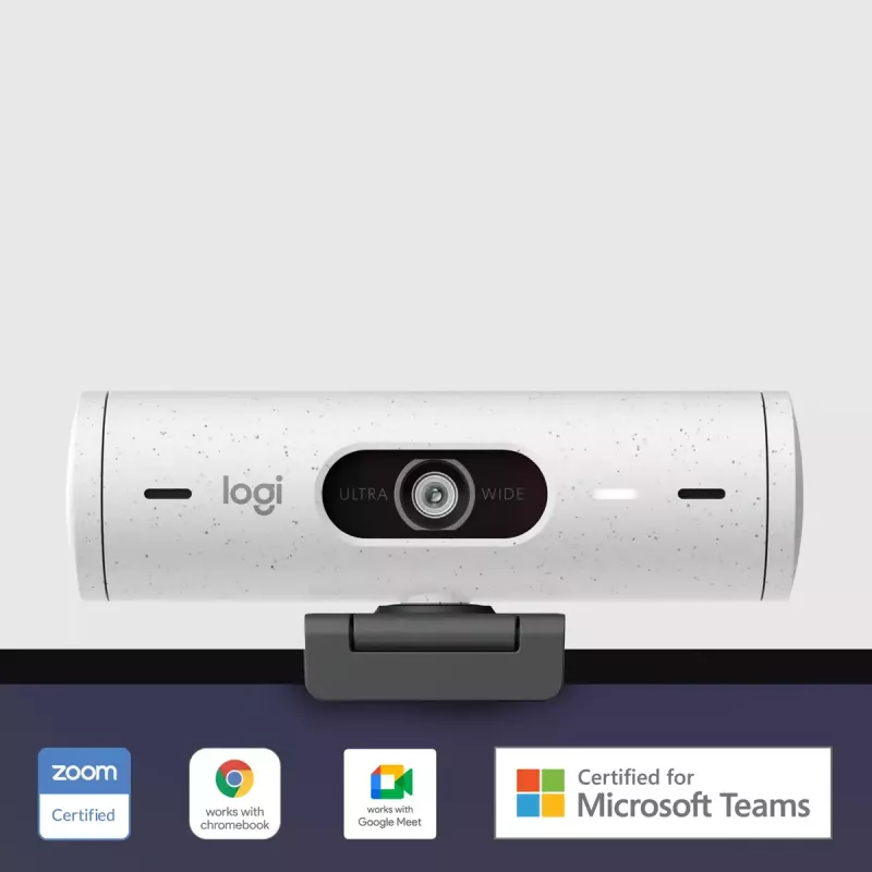 Webcam Logitech Brio 500 Full HD 4MP USB-C bianco