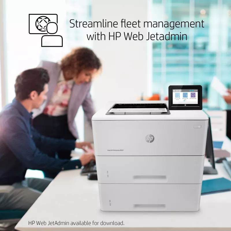 HP LaserJet Enterprise M507x, laser, 1200 x 1200 DPI, A4, 43 ppm, stampa fronte-retro, in rete