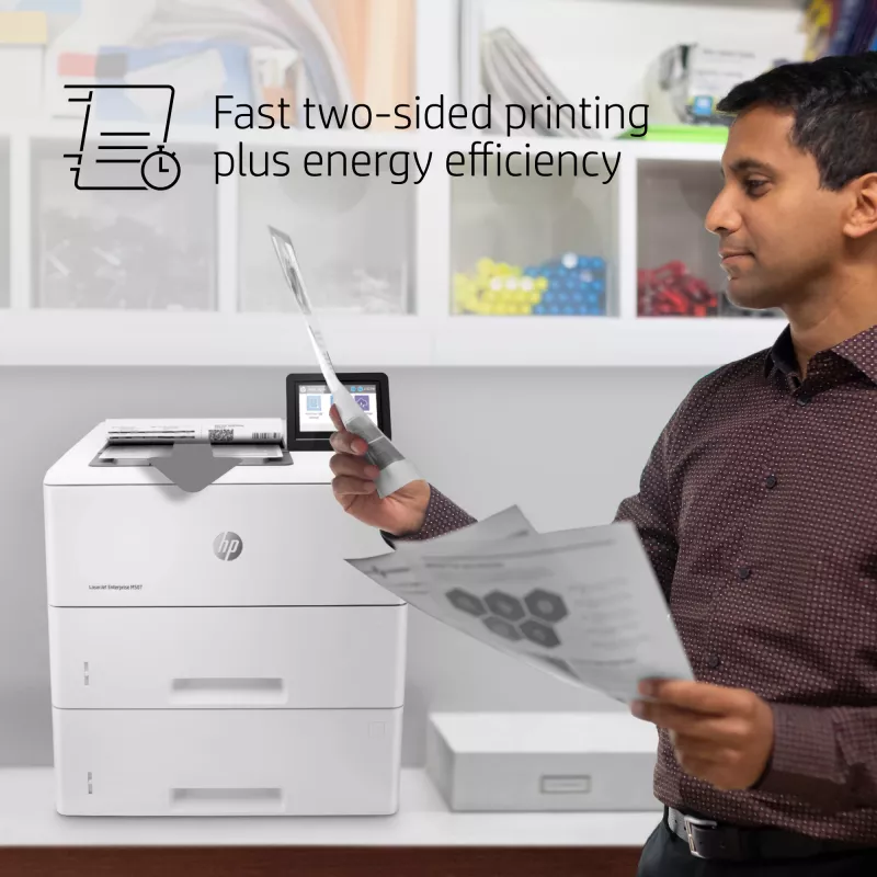 HP LaserJet Enterprise M507x, laser, 1200 x 1200 DPI, A4, 43 ppm, stampa fronte-retro, in rete