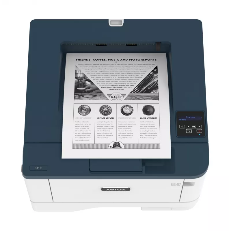 Stampante Xerox B310 A4 40ppm wireless duplex PS3 PCL5e/6 2 vassoi totale 350 fogli