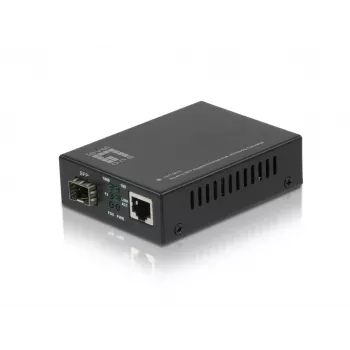 Convertitore multimediale Gigabit LevelOne da RJ45 a SFP, PoE PD