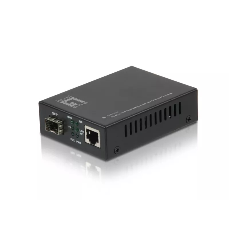 Convertitore multimediale Gigabit LevelOne da RJ45 a SFP, PoE PD