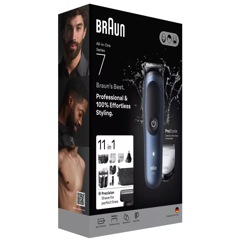Tagliacapelli Braun AIO7540 nero blu litio-ione 120 min