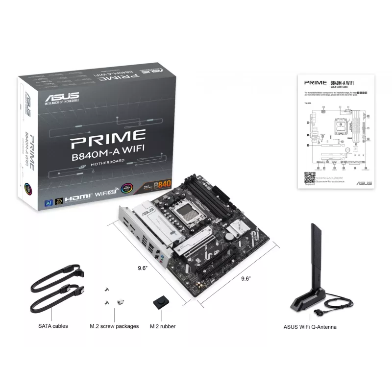 Scheda madre ASUS PRIME B840M-A WIFI AMD B840 socket AM5 micro ATX