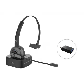 Conceptronic POLONA cuffia Bluetooth wireless con base di ricarica