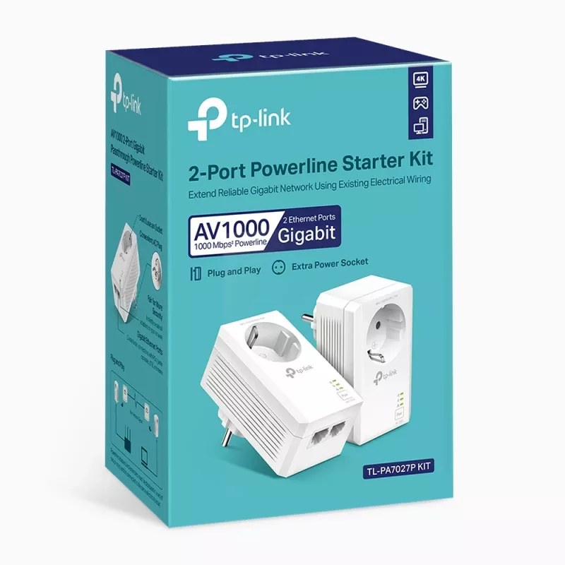 TP-Link TL-PA7027P KIT adattatore di rete PowerLine 1000 Mbit/s Ethernet LAN bianco 2 pezzi