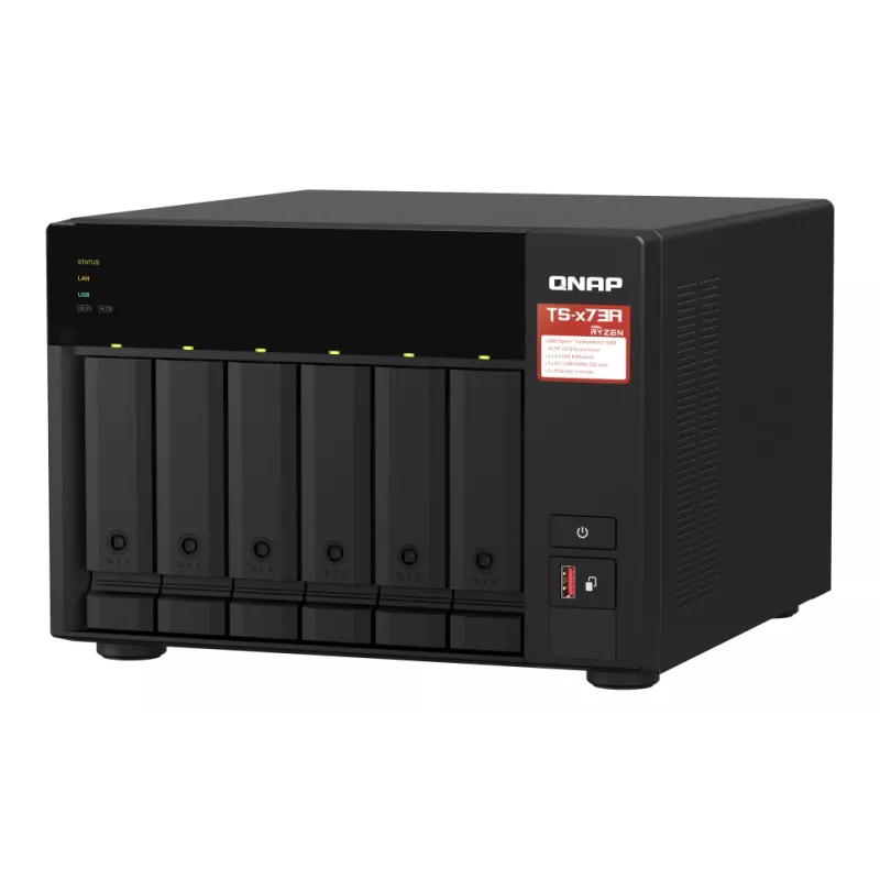 QNAP TS-673A-SW5T NAS/server di storage tower Ryzen Embedded V1500B 8 GB DDR4 0 TB QNAP QTS nero