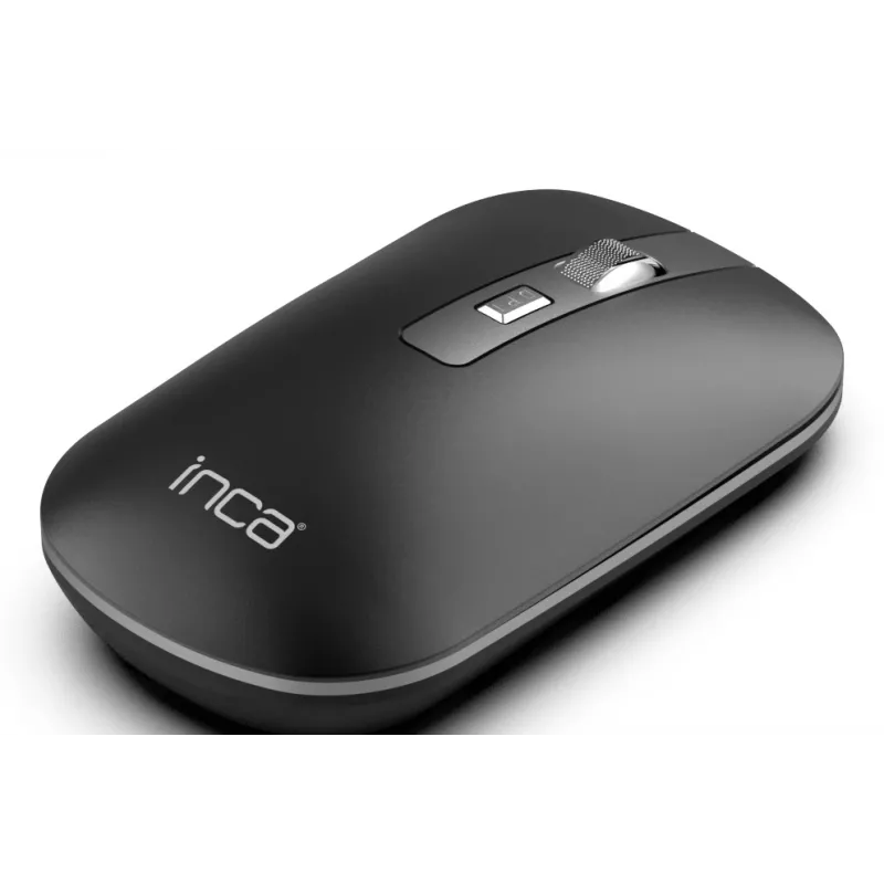 Inca IWM-531RA mouse wireless e Bluetooth, 1600 DPI, pulsante 4D, silenzioso, antracite