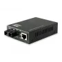 Convertitore media LevelOne RJ45 a SC Gigabit, fibra singlemode, 20 km