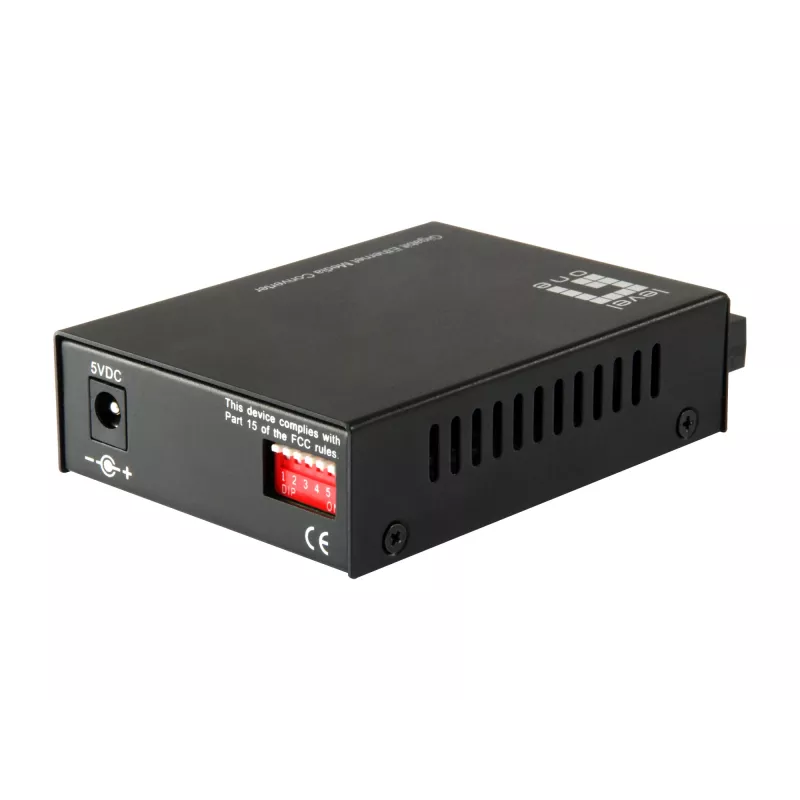 Convertitore media LevelOne RJ45 a SC Gigabit, fibra singlemode, 20 km