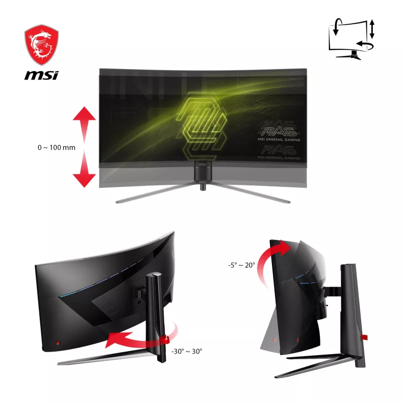 MSI MAG 345CQRDE monitor per computer 86,4 cm (34