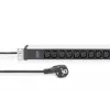 DIGITUS PDU in alluminio 1U per montaggio a rack 12x C13 16A 230VAC 50/60Hz connettore maschio Schuko