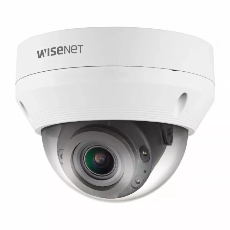 Hanwha Vision QNV-7082R WiseNet Q telecamera IP dome IR antivandalo per esterni, 4 MP, 3,2 mm, PoE, IP66, IK10, bianca