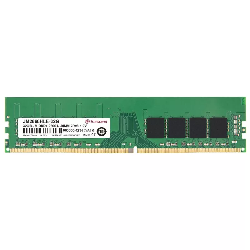 Transcend JetRAM JM2666HLE-32G modulo di memoria 32 GB DDR4 2666 MHz a 288 pin CL19