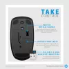 HP X200 mouse wireless 6VY95AA, ottico, 2,4 GHz, ricevitore USB, nero