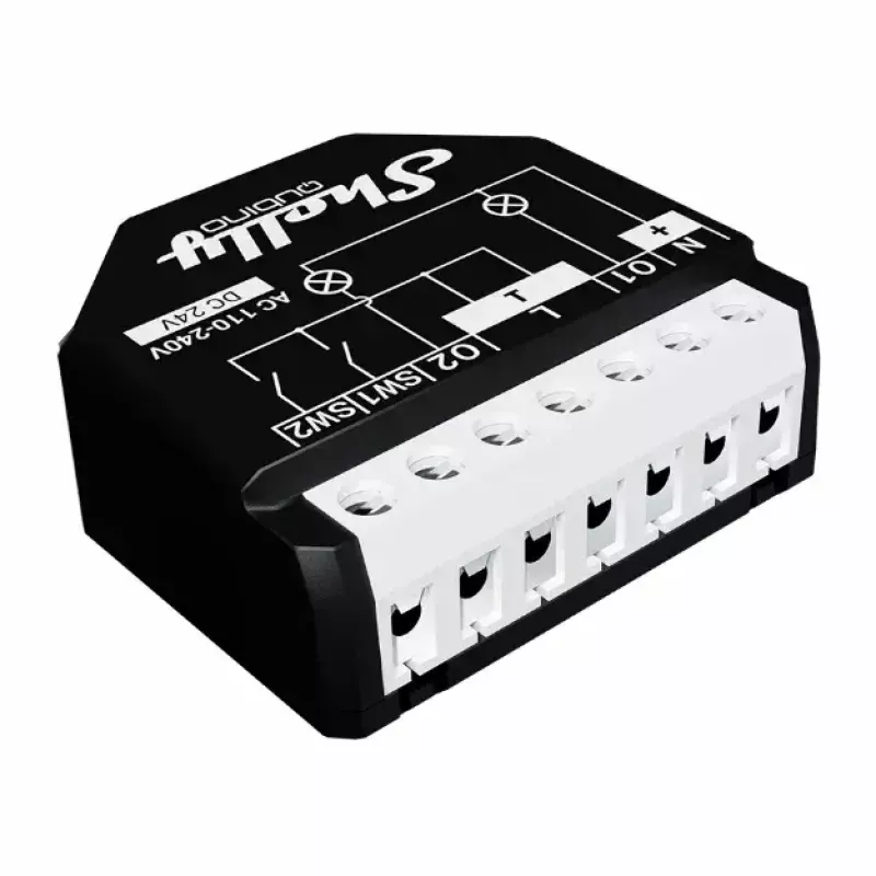 Interruttore intelligente Shelly WAVE 2PM nero (Shelly) — wireless Z-Wave, 16 A, 110–240 V, 868,4 MHz
