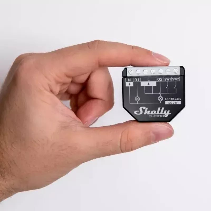 Interruttore intelligente Shelly WAVE 2PM nero (Shelly) — wireless Z-Wave, 16 A, 110–240 V, 868,4 MHz