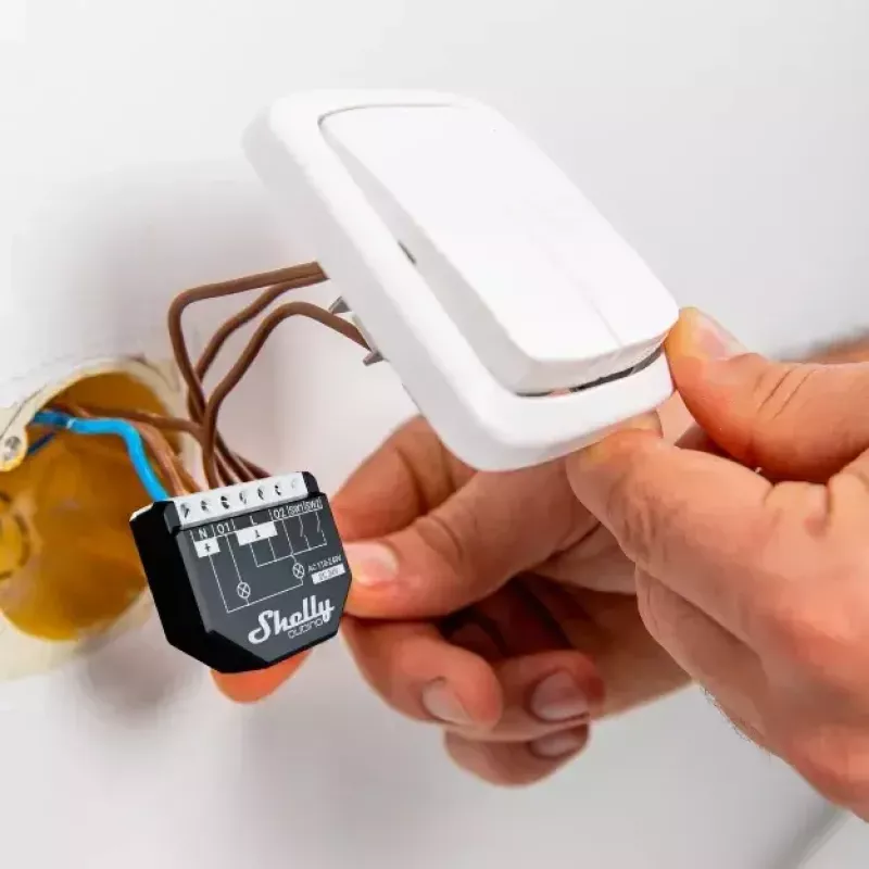Interruttore intelligente Shelly WAVE 2PM nero (Shelly) — wireless Z-Wave, 16 A, 110–240 V, 868,4 MHz