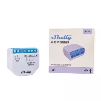 Dimmer Shelly Plus 0-10V da incasso blu-grigio controllo wireless 110-240V
