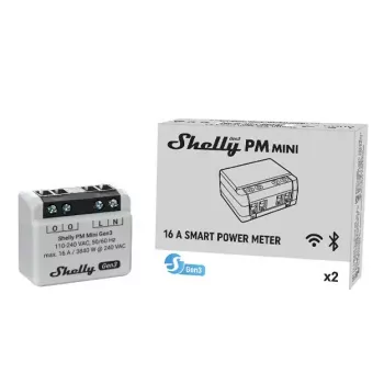 Interruttore smart Shelly PM Mini Gen3 wireless 110-240V 1,2W