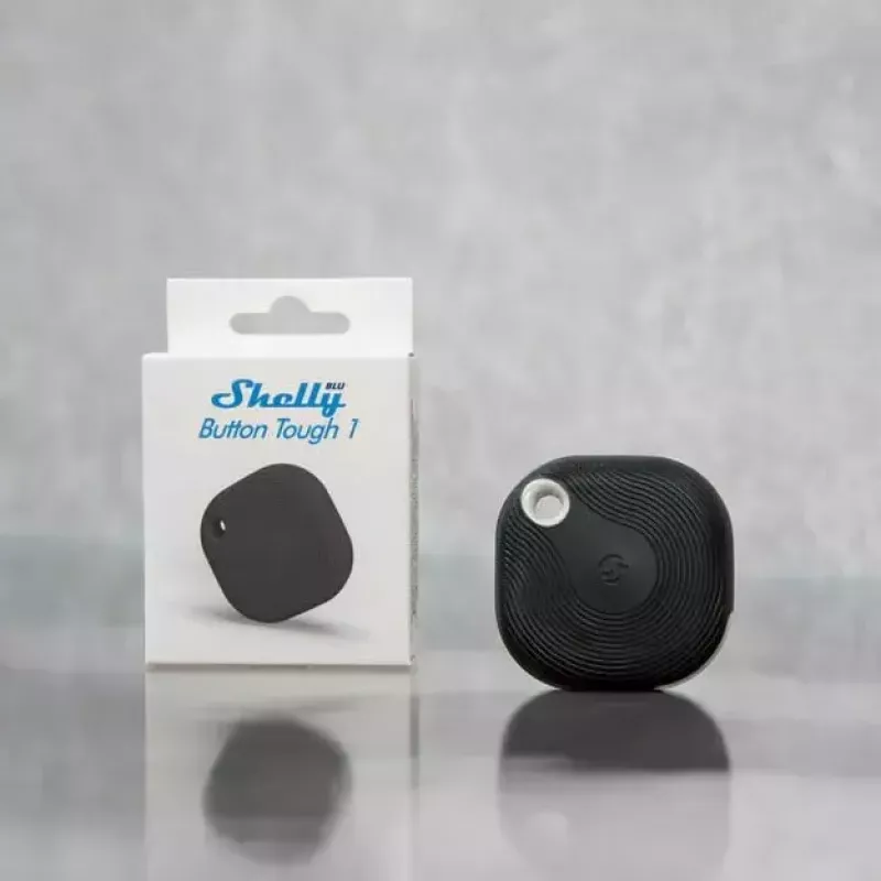 Pulsante intelligente Shelly BLU Button Tough 1 nero plastica 3V CR2032