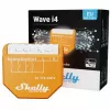 Interruttore smart Shelly Qubino Wave i4 — controller di scena wireless 110–240 V, 16 A, 50/60 Hz, arancione