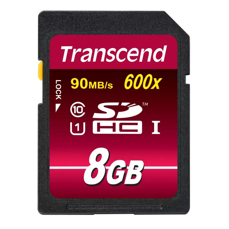 Memoria flash Transcend 8 GB SDHC Class 10 UHS-I 600x TS8GSDHC10U1