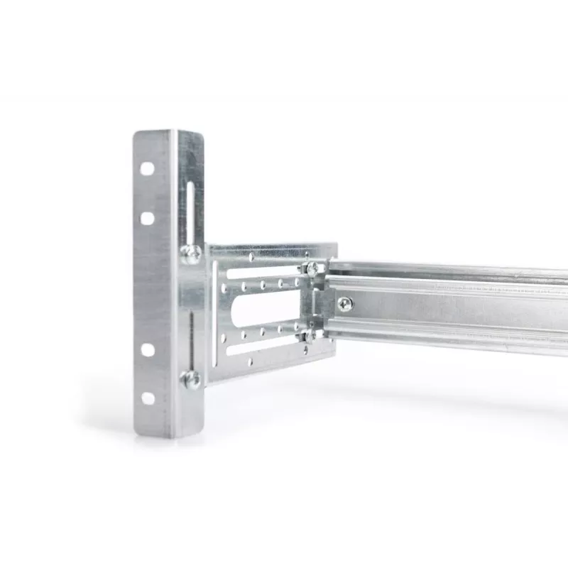 Supporto per guida DIN DIGITUS, 4U, 178 x 483 x 223 mm, zincato, incl. guida DIN, profondità e altezza variabili