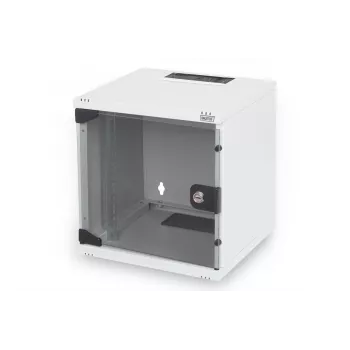 Contenitore a parete DIGITUS 254 mm (10 inch) 6U grigio (RAL 7035) porta in vetro