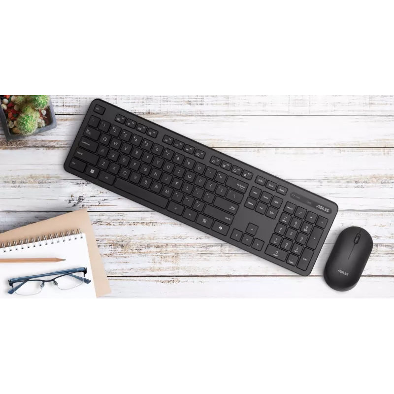 Tastiera e mouse ASUS CW100 in dotazione universale RF wireless + USB nero