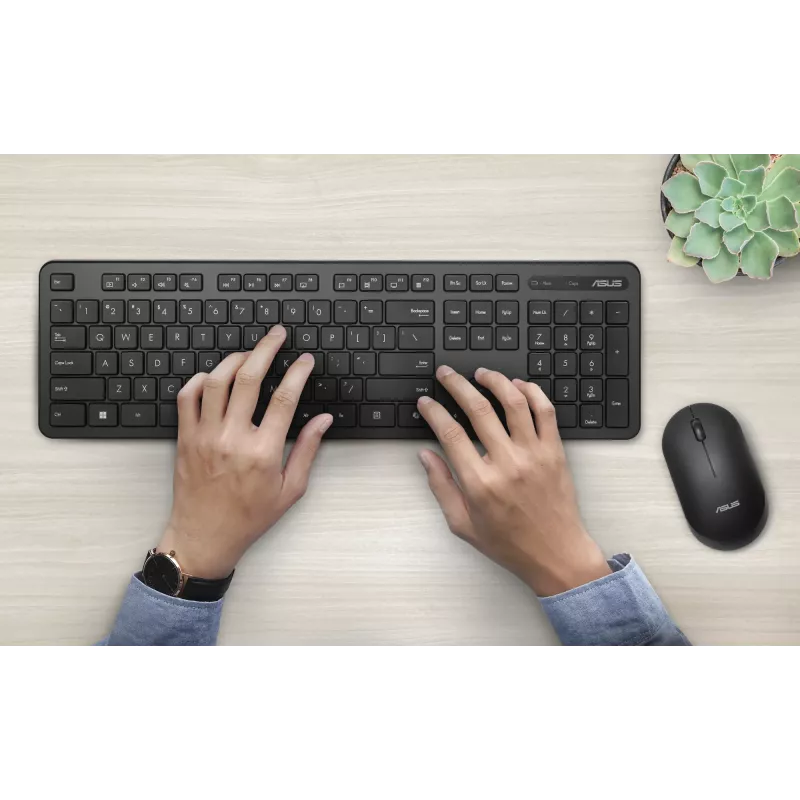 Tastiera e mouse ASUS CW100 in dotazione universale RF wireless + USB nero