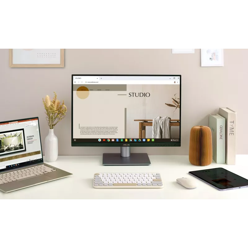 Tastiera ASUS Marshmallow KW100 wireless Bluetooth QWERTZ beige grigio bianco