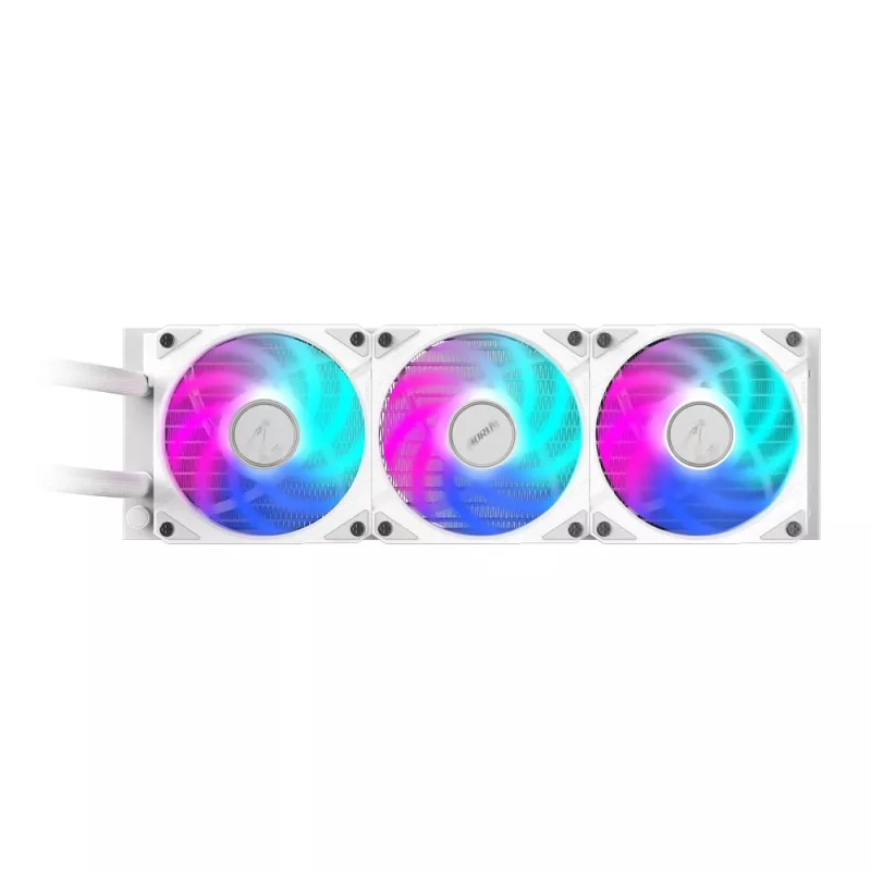 Dissipatore CPU liquido AIO GIGABYTE AORUS WATERFORCE II 360 ICE - 3 ventole ARGB da 120 mm, meccanismo di bloccaggio a scorrimento, DAISY-CHAIN, compatibile con Intel LGA 1851 e AMD AM5