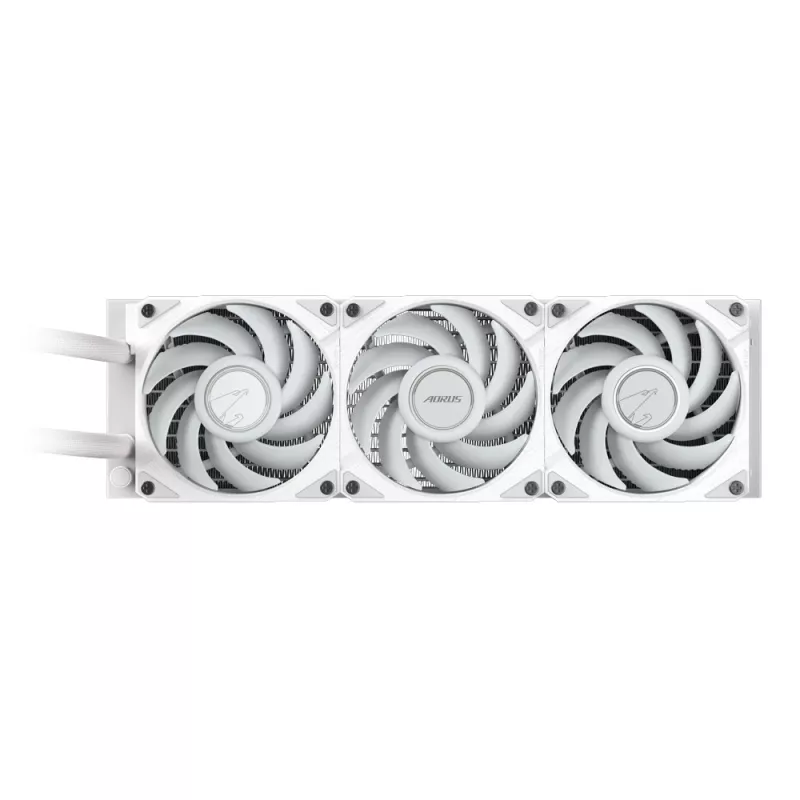Dissipatore CPU liquido AIO GIGABYTE AORUS WATERFORCE II 360 ICE - 3 ventole ARGB da 120 mm, meccanismo di bloccaggio a scorrimento, DAISY-CHAIN, compatibile con Intel LGA 1851 e AMD AM5