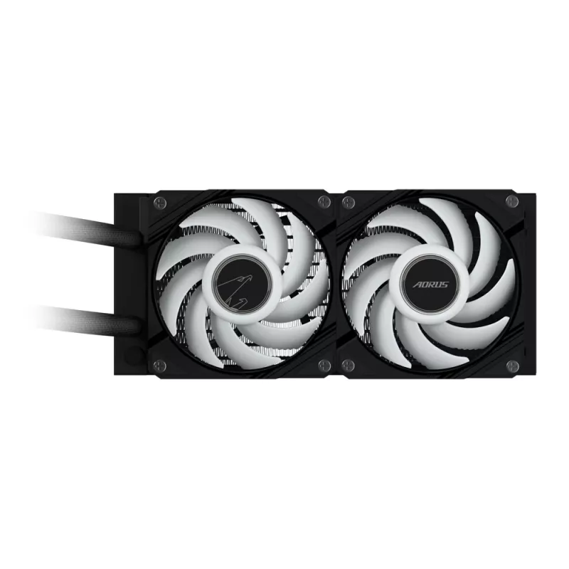 Dissipatore CPU liquido AIO GIGABYTE AORUS WATERFORCE II 240 – 2 ventole ARGB da 120 mm, meccanismo di bloccaggio a scorrimento, DAISY-CHAIN, compatibile con Intel LGA 1851 e AMD AM5