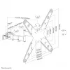 Neomounts FL40-450BL14 supporto per palo TV 32-55