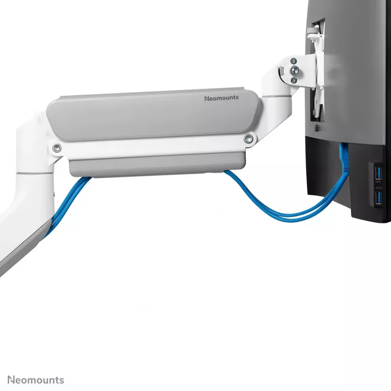 Neomounts DS70-450WH1 braccio per monitor 17-42 inch - pistone a gas - Topfix - stop 180°