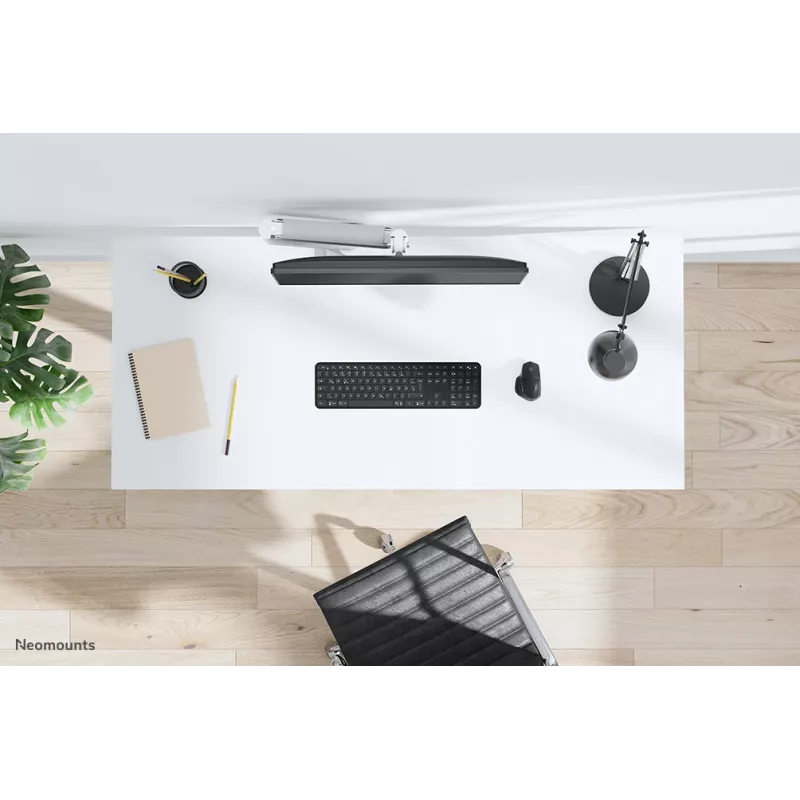 Neomounts DS70-450WH1 braccio per monitor 17-42 inch - pistone a gas - Topfix - stop 180°