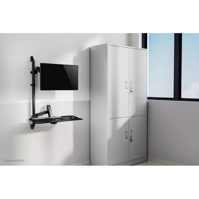 Workstation sit-stand da parete Neomounts WL90-325BL1 peso max. 9 kg