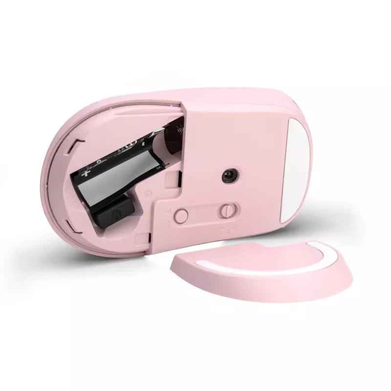 HP 400 Mouse wireless silenzioso rosa, ambidestro, RF Wireless + Bluetooth, 6000 DPI, rosa