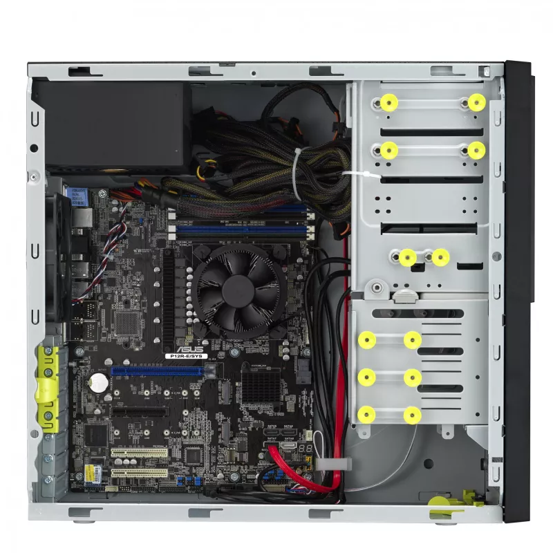 Case tower ASUS TS100-E11-PI4, nero, con chipset Intel C256, supporto LGA1200, alimentatore da 300 W